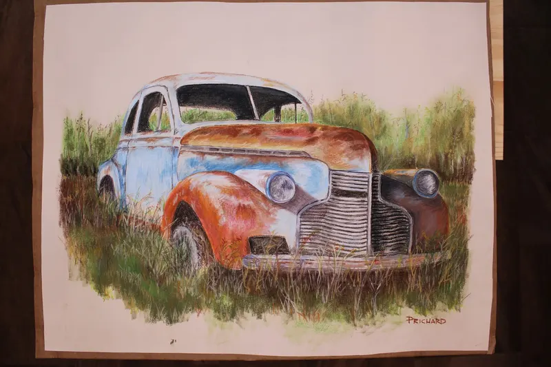 1940 Chevy, soft pastel